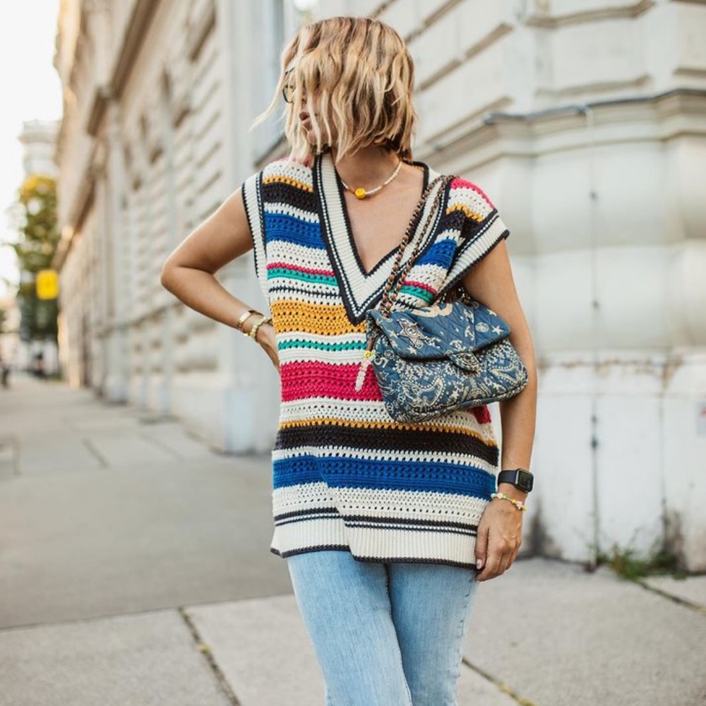 Zara Multicolor Striped Knit Set - Picture 4 of 14